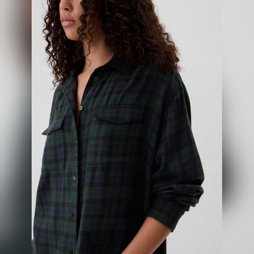 Plaid Button-Up Shirt - Picture 3 of 4